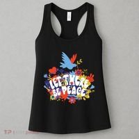 Let There Be Peace Floral Women's Tank Top thumb 3