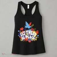 Let There Be Peace Floral Women's Tank Top thumb 3