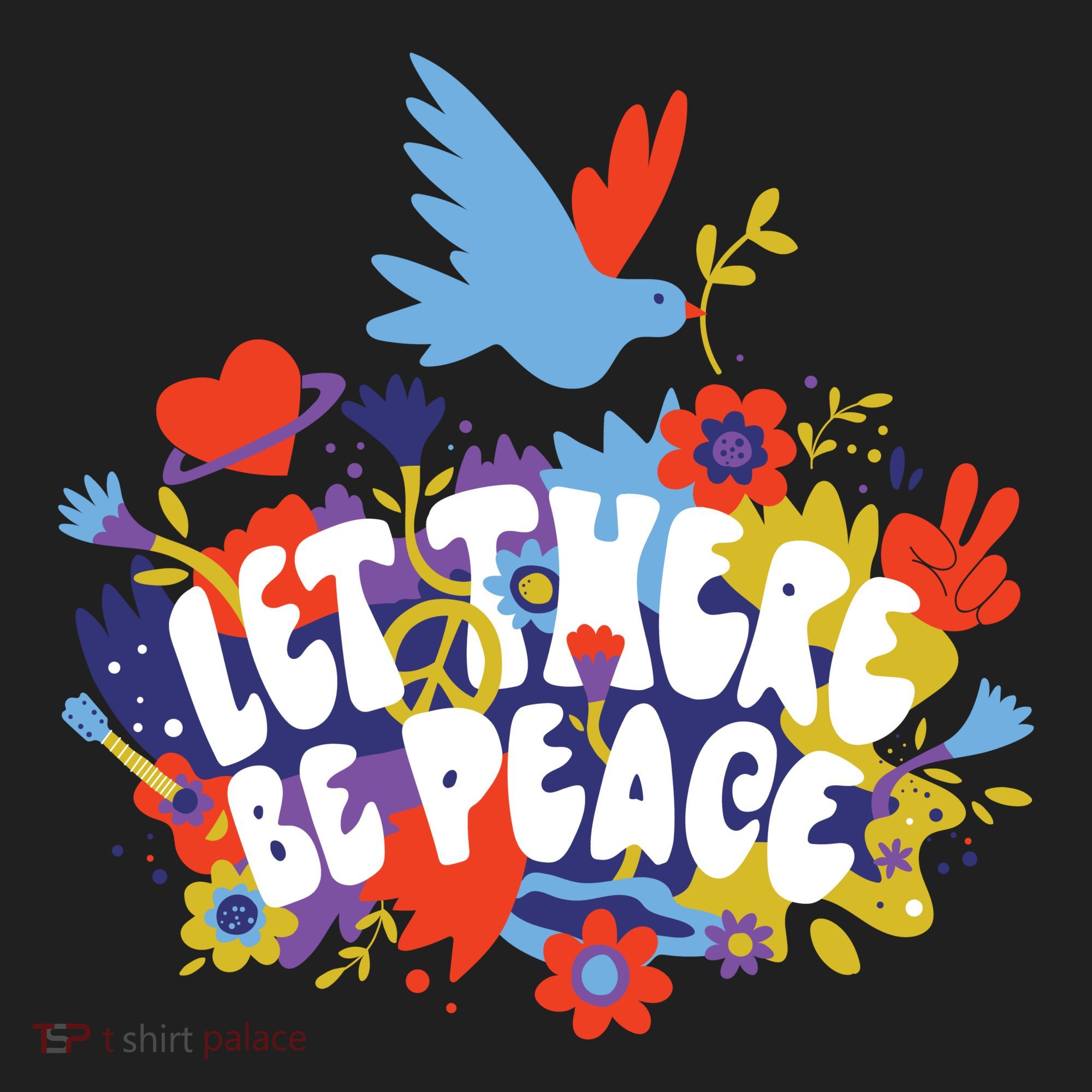 Let There Be Peace Floral Hat