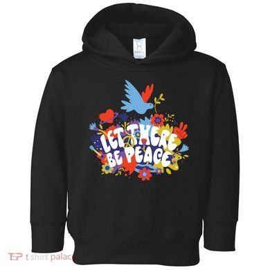 Let There Be Peace Floral Toddler Hoodie