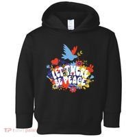 Let There Be Peace Floral Toddler Hoodie thumb 0