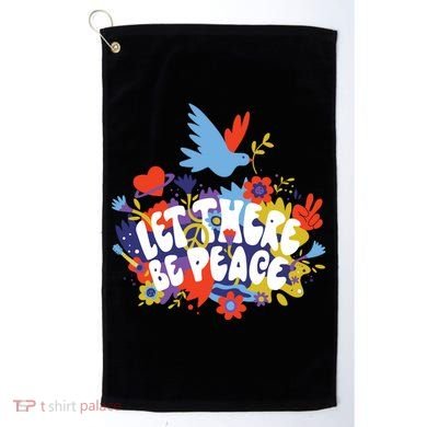 Let There Be Peace Floral Golf Towel