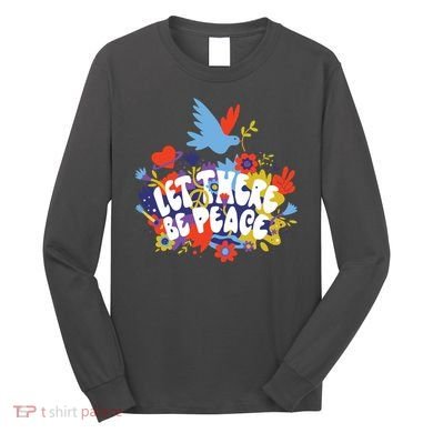 Let There Be Peace Floral Long Sleeve Shirt