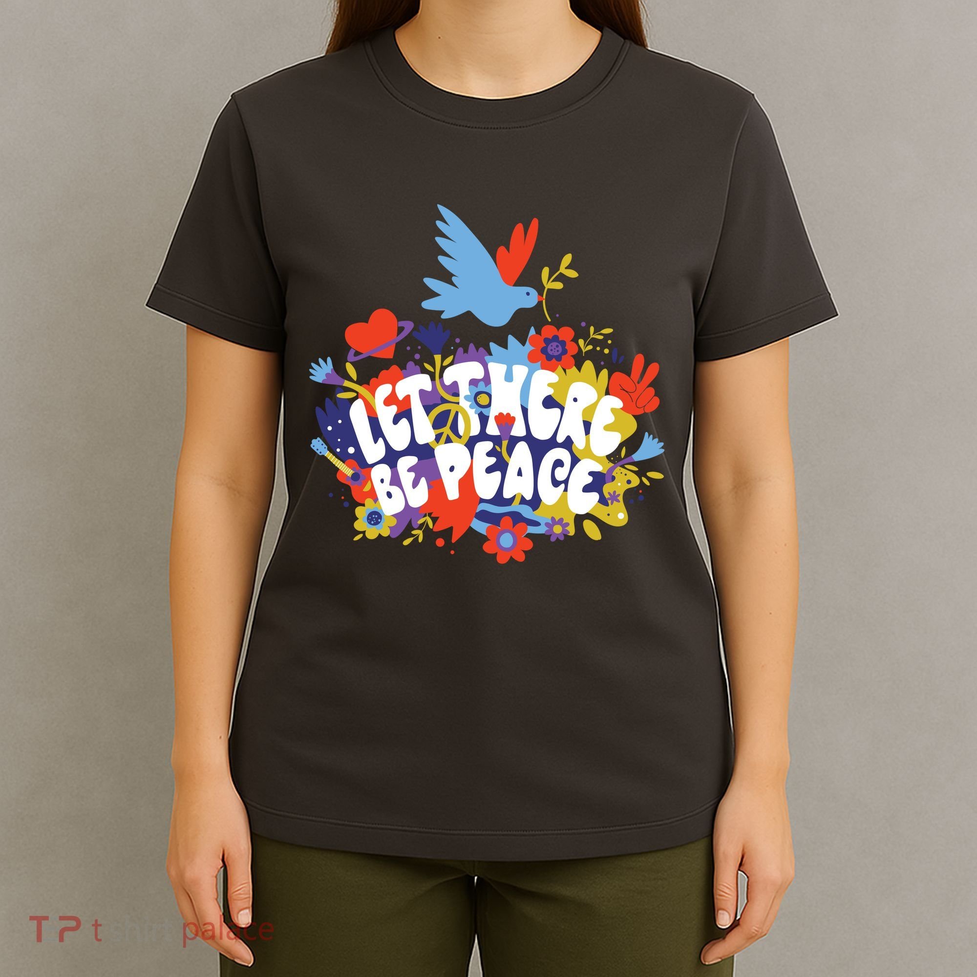 Let There Be Peace Floral T-Shirt