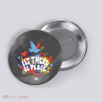Let There Be Peace Floral Button thumb 0