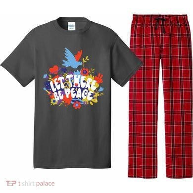 Let There Be Peace Floral Pajama Set