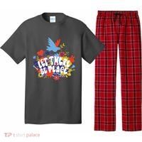 Let There Be Peace Floral Pajama Set thumb 0