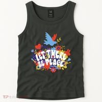 Let There Be Peace Floral Tank Top thumb 2
