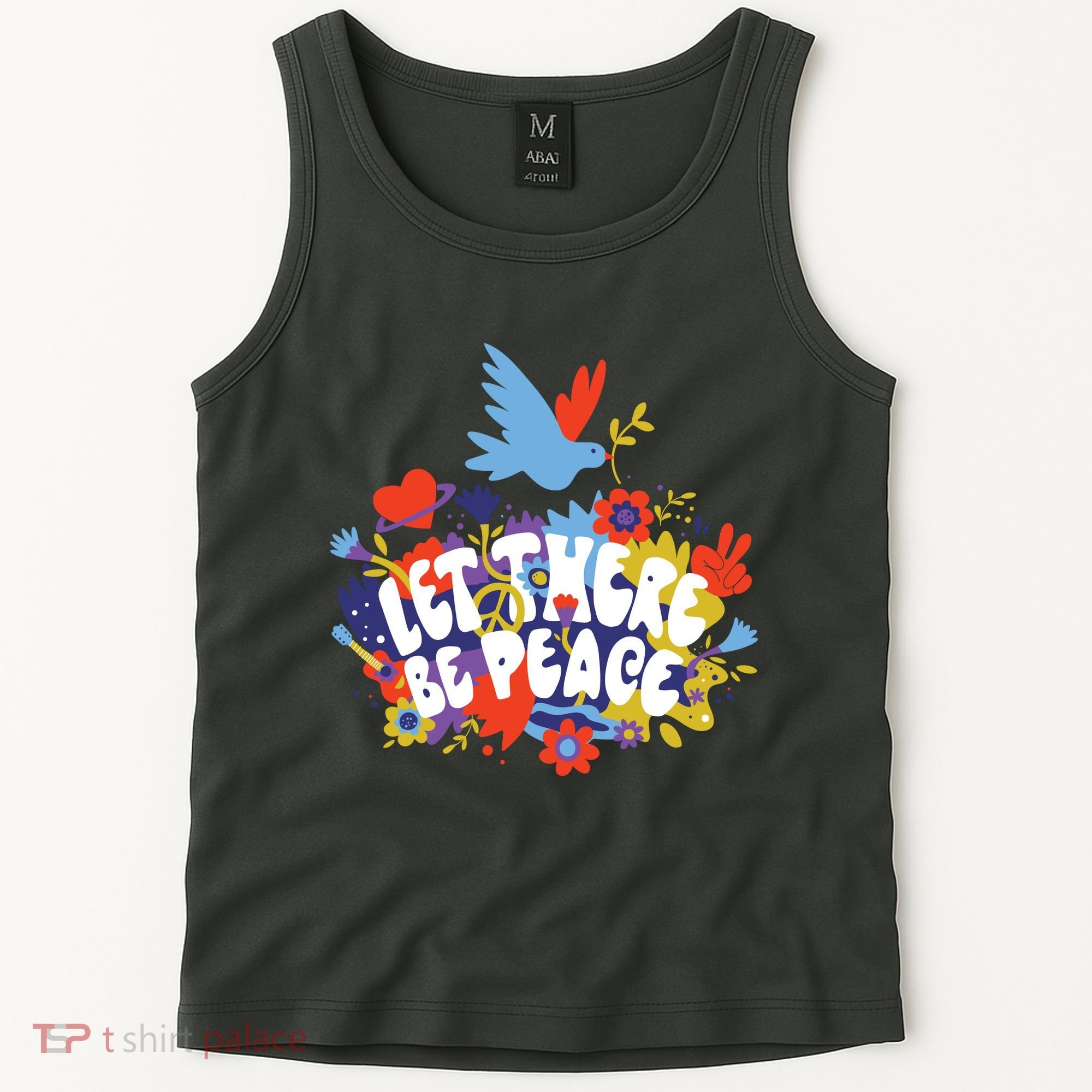 Let There Be Peace Floral Tank Top