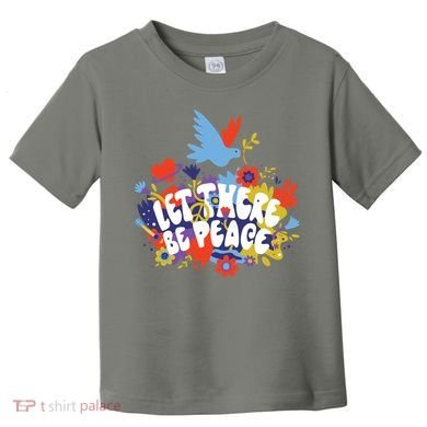 Let There Be Peace Floral Toddler T-Shirt