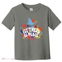 Let There Be Peace Floral Toddler T-Shirt thumb 0