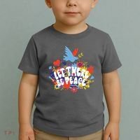 Let There Be Peace Floral Toddler T-Shirt thumb 2