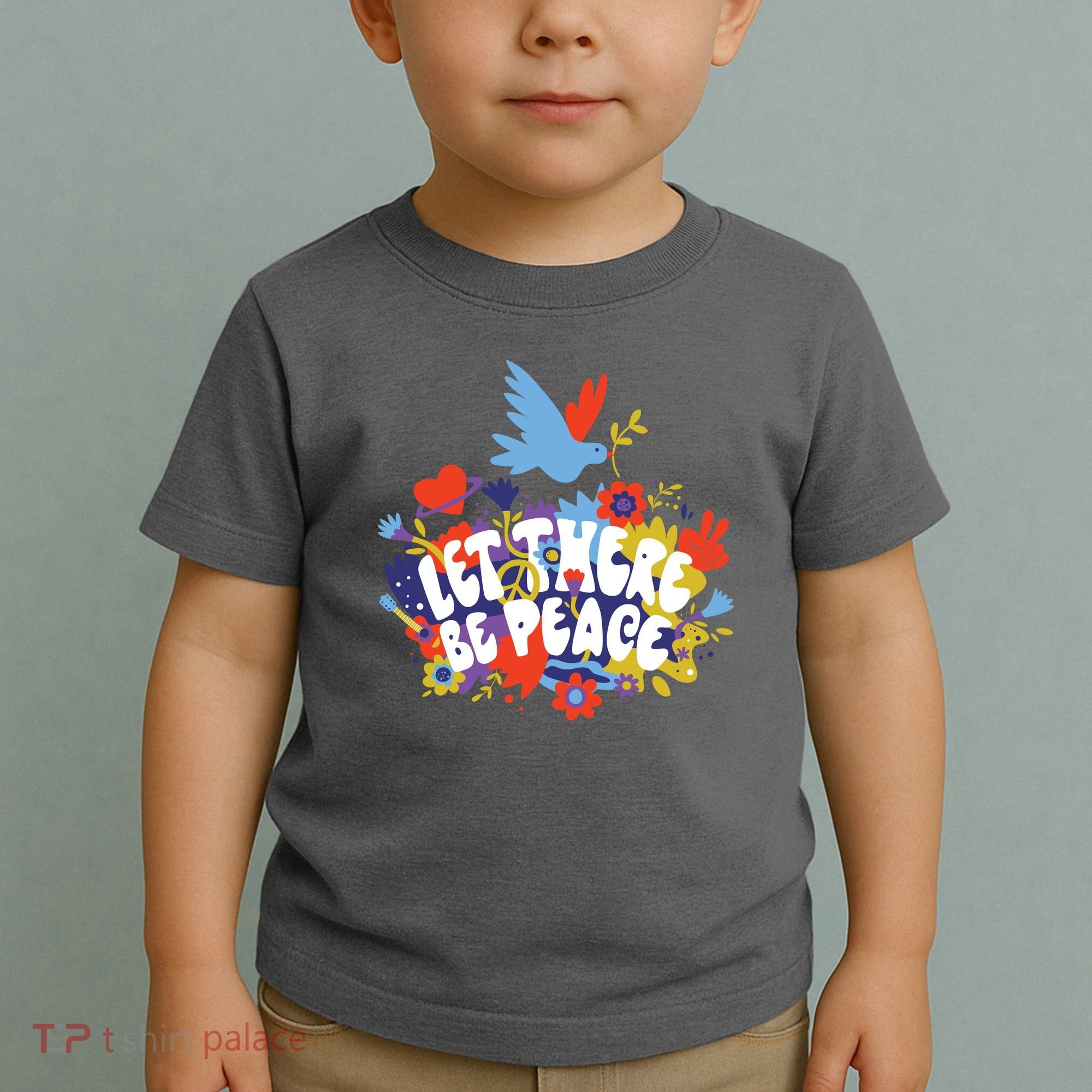 Let There Be Peace Floral Toddler T-Shirt