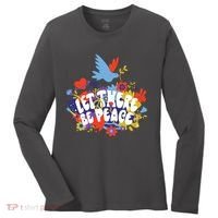 Let There Be Peace Floral Women's Long Sleeve Shirt thumb 0