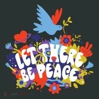 Let There Be Peace Floral Women's Long Sleeve Shirt thumb 2