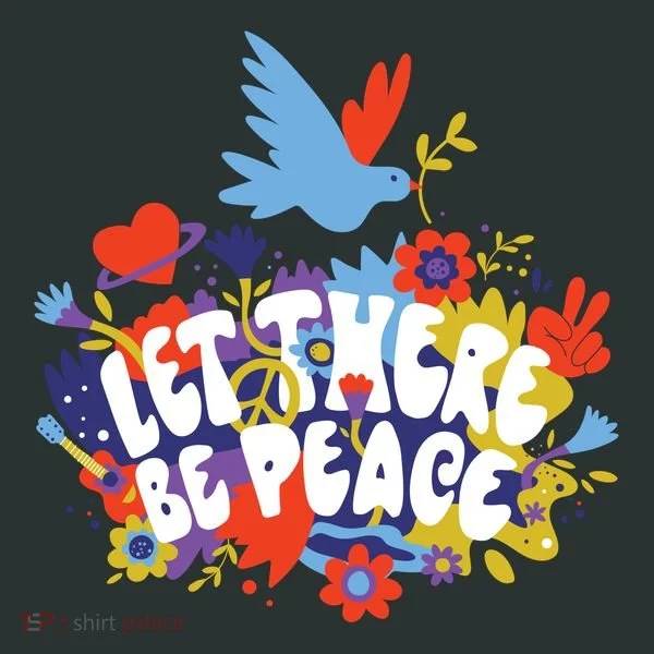 Let There Be Peace Floral Women's Long Sleeve Shirt