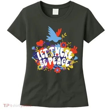 Let There Be Peace Floral Women's T-Shirt