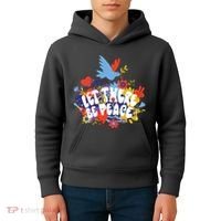 Let There Be Peace Floral Kids Hoodie thumb 4