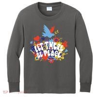 Let There Be Peace Floral Kids Long Sleeve Shirt thumb 0