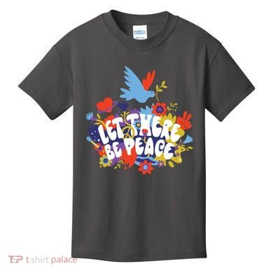Let There Be Peace Floral Kids T-Shirt