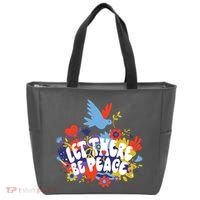 Let There Be Peace Floral Tote Bag thumb 0