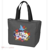 Let There Be Peace Floral Tote Bag thumb 3