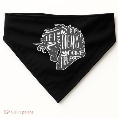 Let Your Dreams Come True Unicorn USA-Made Doggie Bandana
