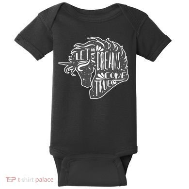 Let Your Dreams Come True Unicorn Baby Bodysuit