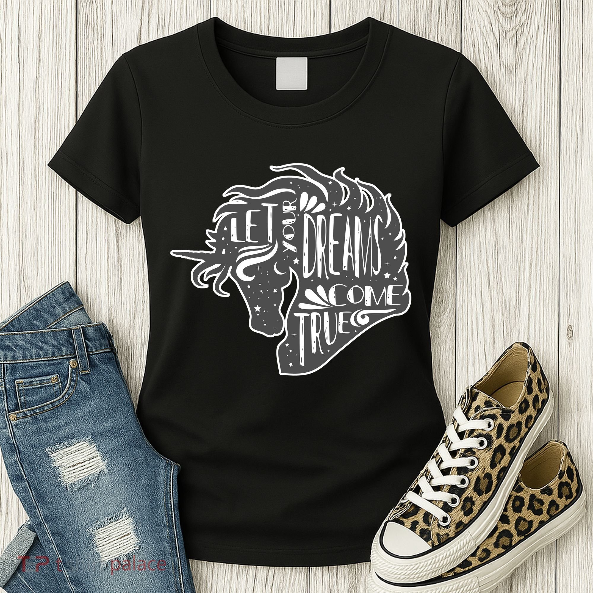 Let Your Dreams Come True Unicorn Women's T-Shirt