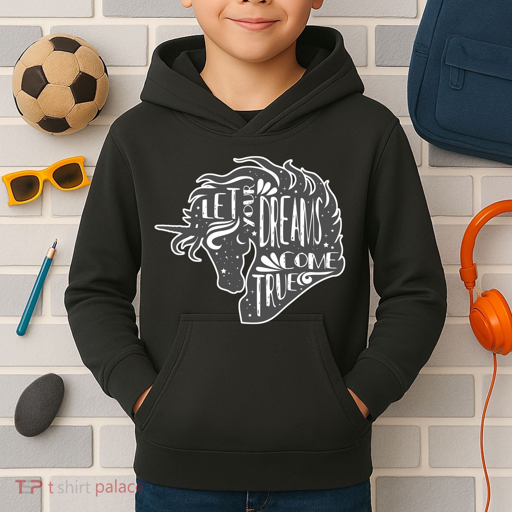 Let Your Dreams Come True Unicorn Kids Hoodie
