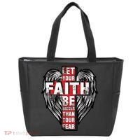 Let Your Faith Be Bigger Than Your Fear Tote Bag thumb 0