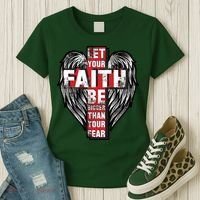Let Your Faith Be Bigger Than Your Fear Women's T-Shirt thumb 3