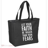 Let Your Faith Be Bigger Than Your Fears Tote Bag thumb 2
