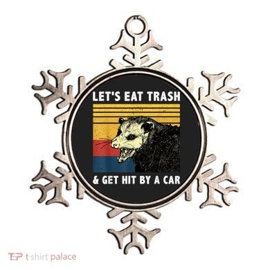 Let's Eat Trash & Get Hit By A Car Opossum Vintage Ornament