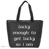 Lucky Enough To Get Lucky So I Am Tote Bag thumb 0