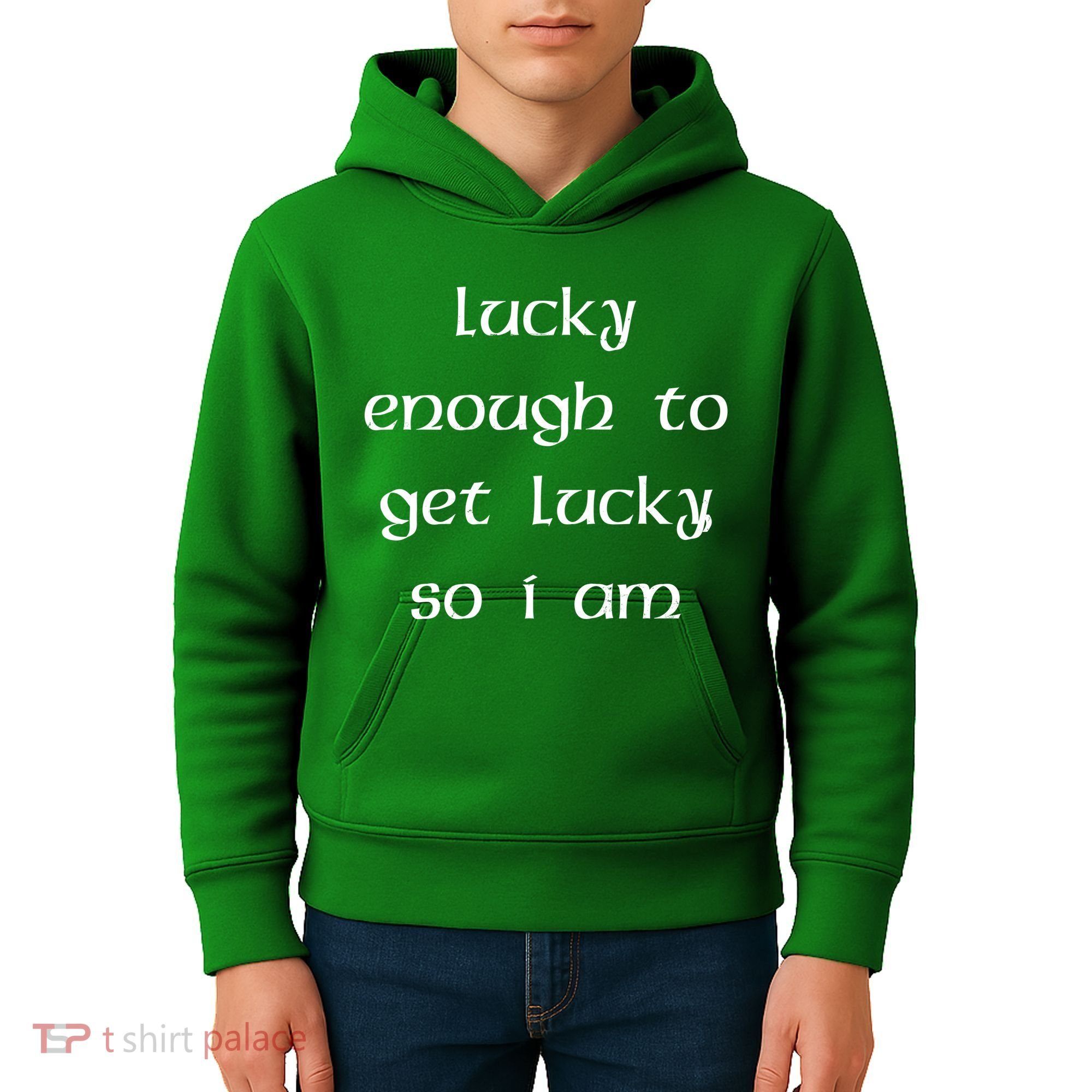 Lucky Enough To Get Lucky So I Am Kids Hoodie