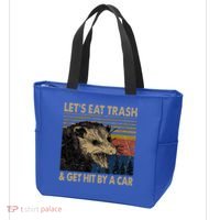 Lets Eat Trash And Get Hit By A Car Gift Vintage Opossum Gift Tote Bag thumb 3