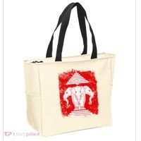 Laos Erawan Three Headed Elephant Kingdom of Laos Tote Bag thumb 2