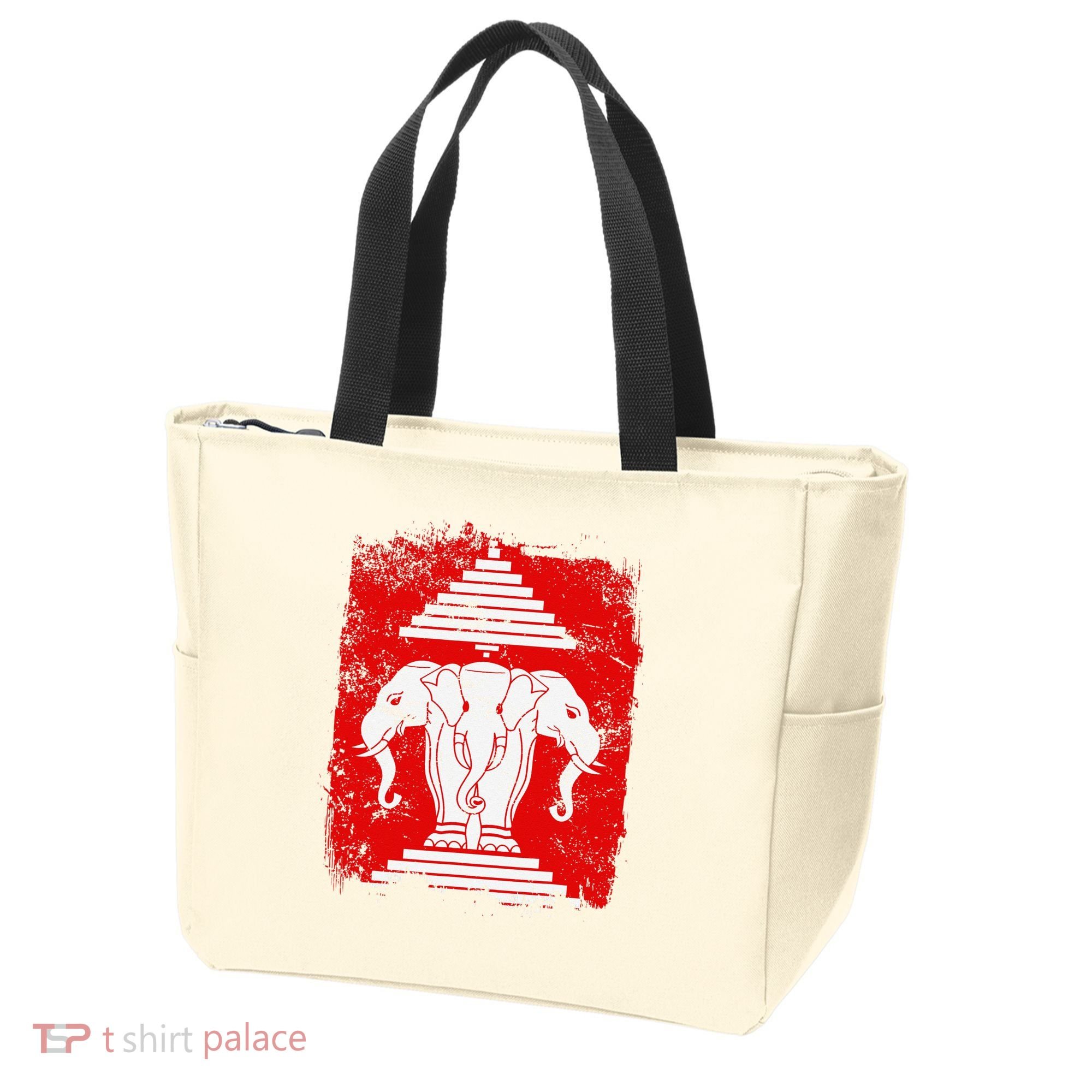 Laos Erawan Three Headed Elephant Kingdom of Laos Tote Bag