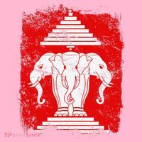 Laos Erawan Three Headed Elephant Kingdom of Laos Coaster thumb 2