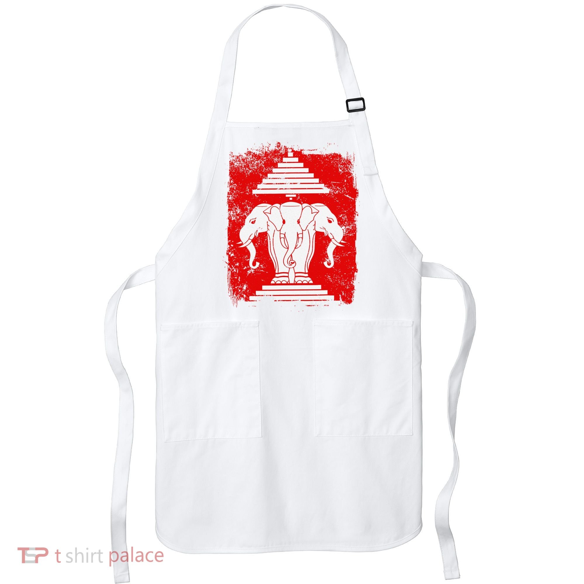 Laos Erawan Three Headed Elephant Kingdom of Laos Apron