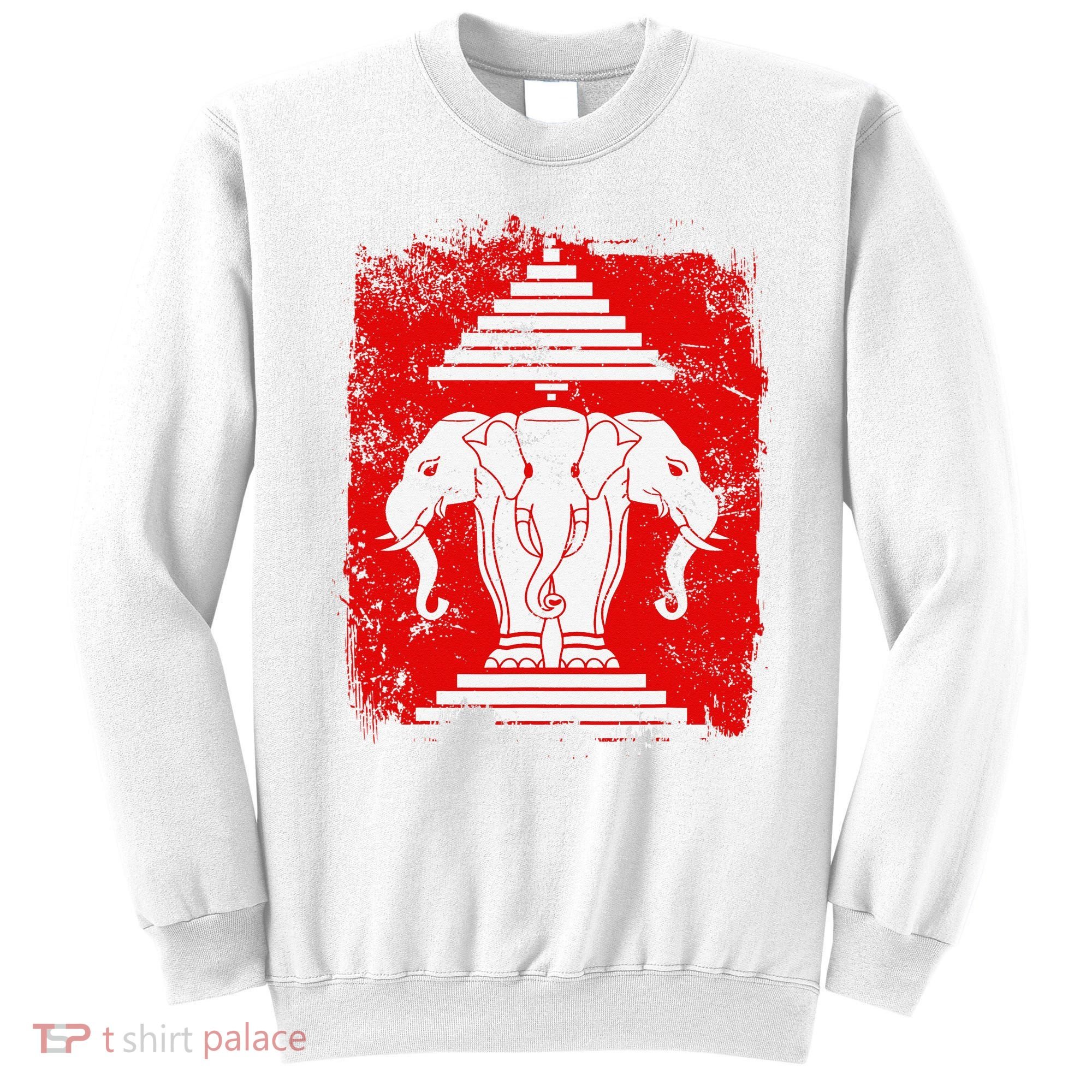 Laos Erawan Three Headed Elephant Kingdom of Laos Sweatshirt