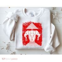 Laos Erawan Three Headed Elephant Kingdom of Laos Sweatshirt thumb 2