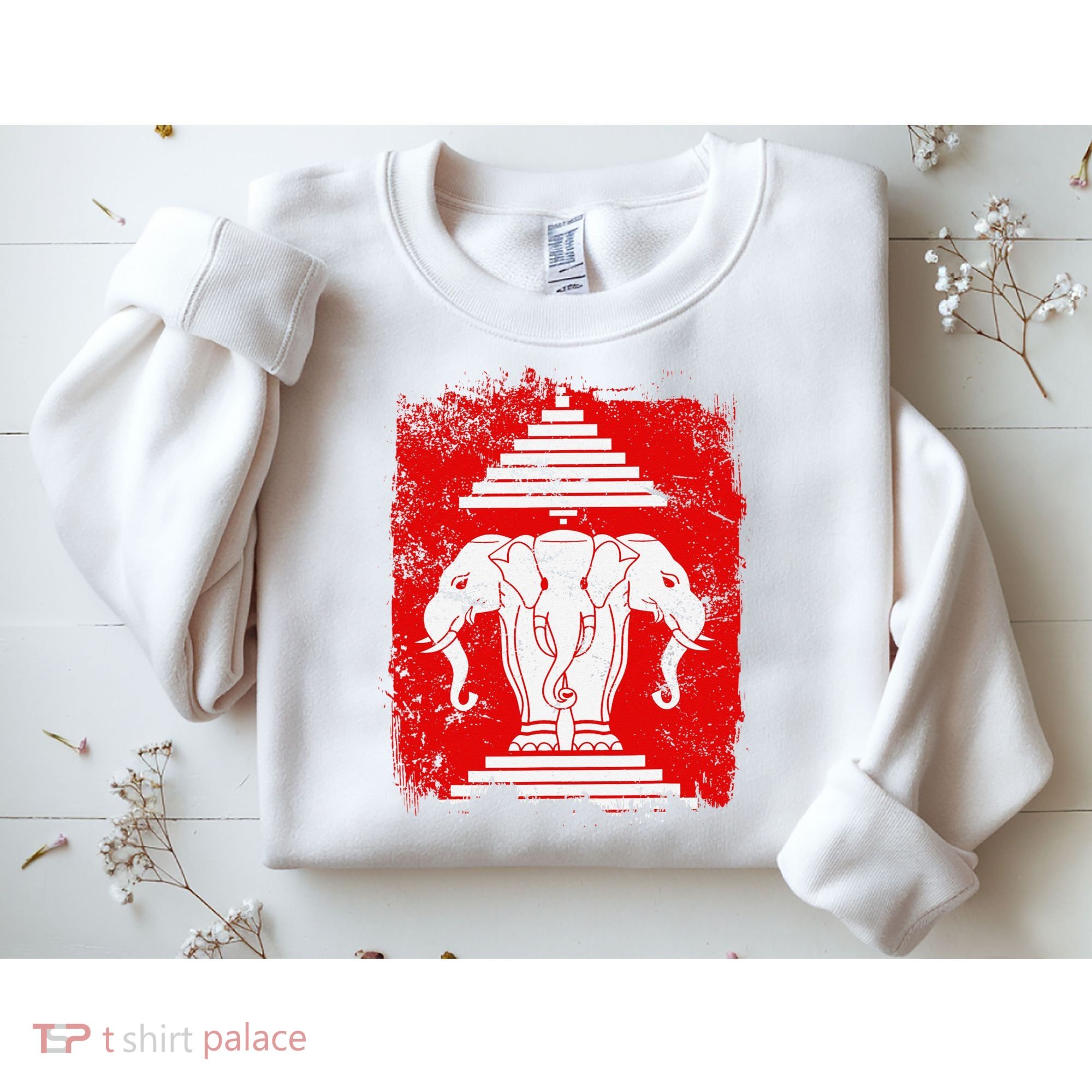 Laos Erawan Three Headed Elephant Kingdom of Laos Sweatshirt