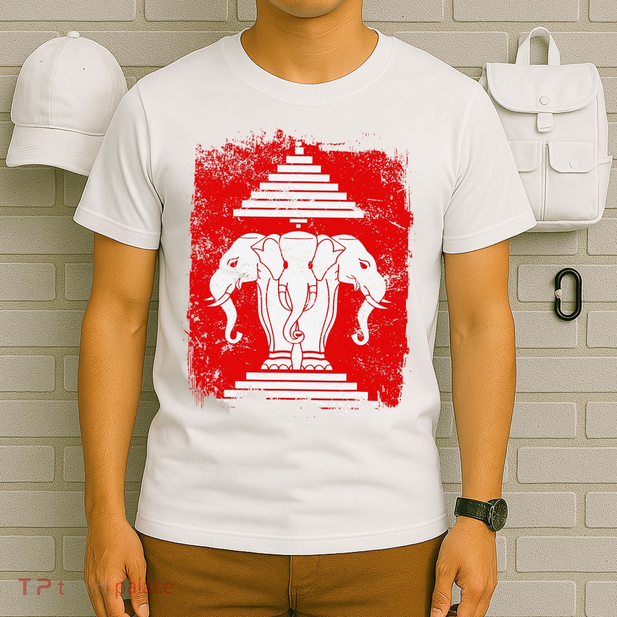 Laos Erawan Three Headed Elephant Kingdom of Laos T-Shirt