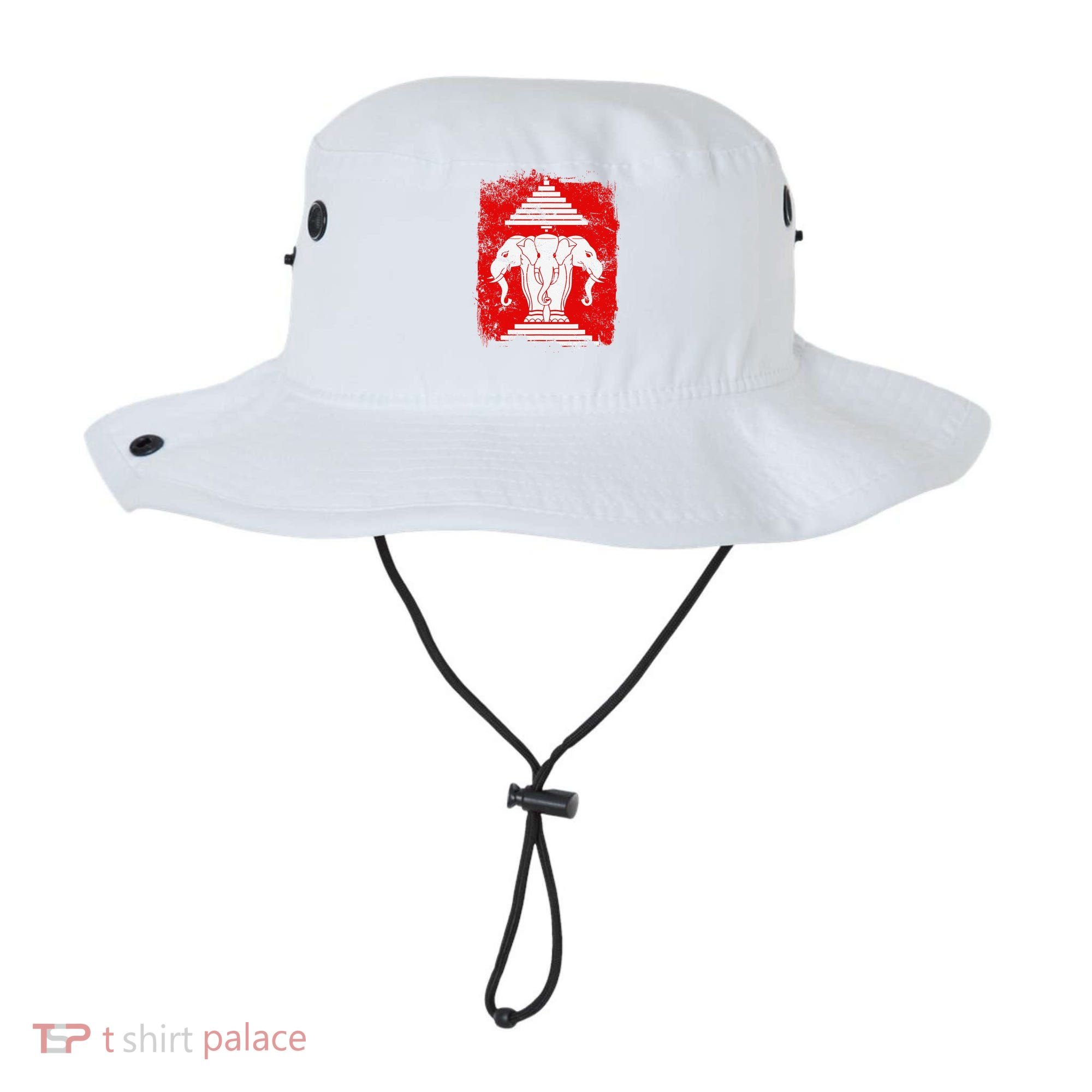Laos Erawan Three Headed Elephant Kingdom of Laos Bucket Hat