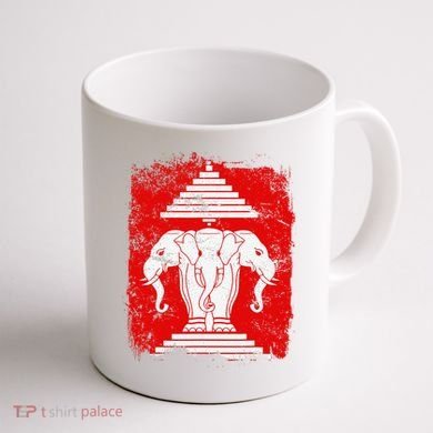 Laos Erawan Three Headed Elephant Kingdom of Laos Coffee Mug back