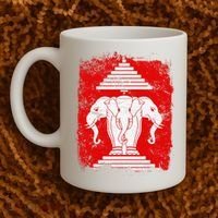 Laos Erawan Three Headed Elephant Kingdom of Laos Coffee Mug thumb 2