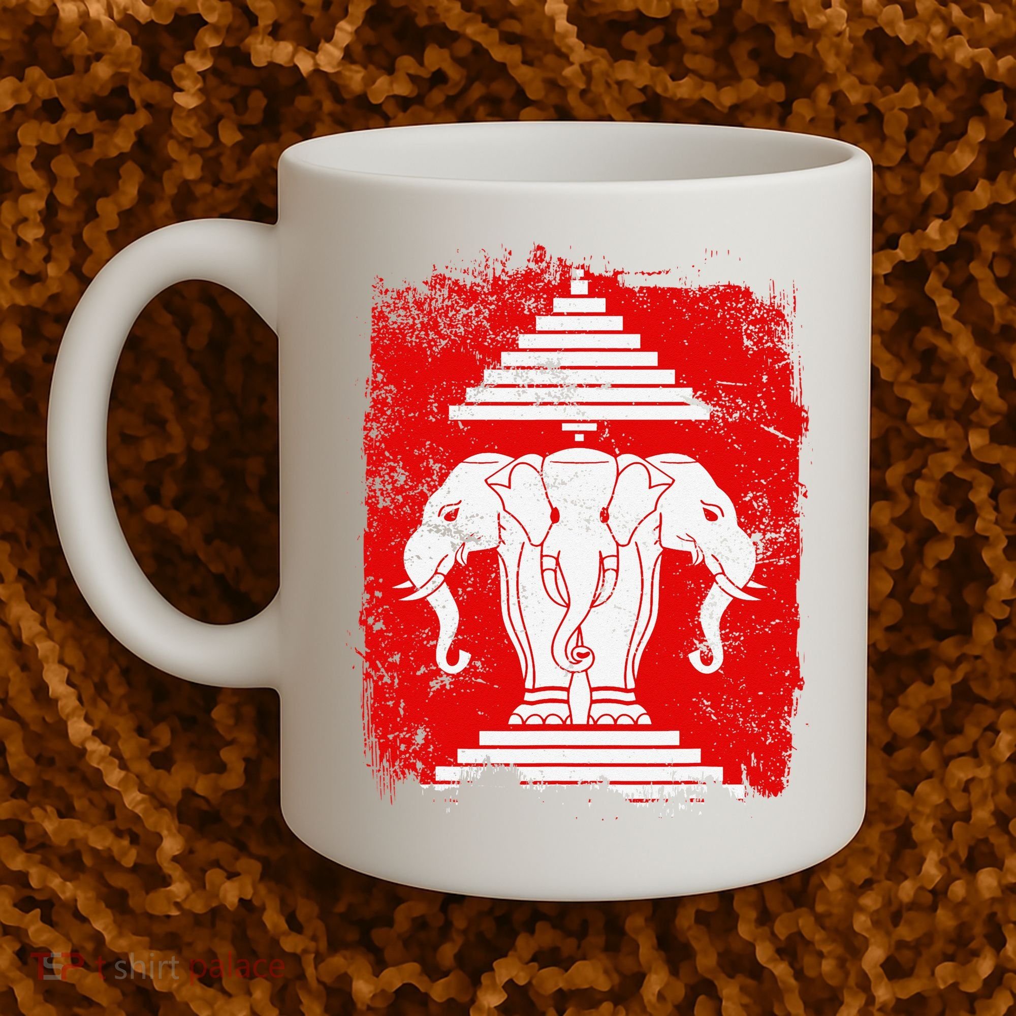 Laos Erawan Three Headed Elephant Kingdom of Laos Coffee Mug