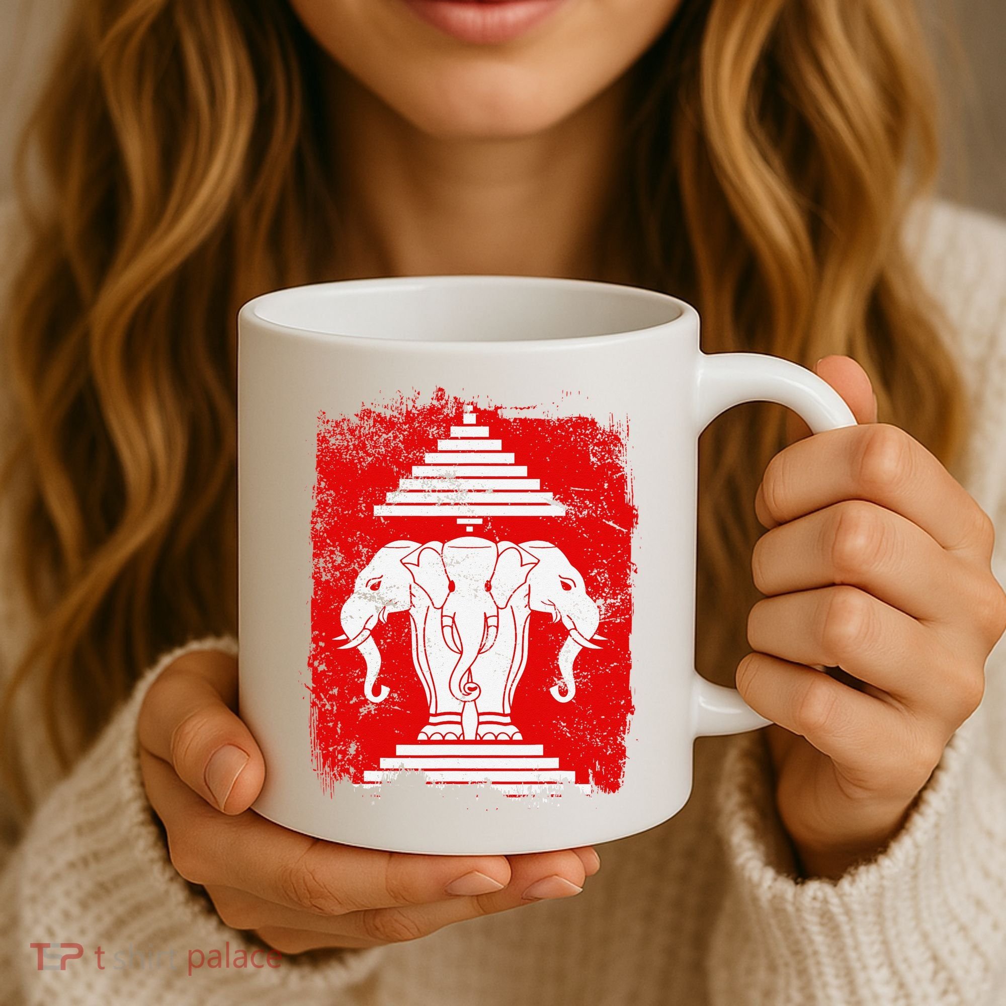 Laos Erawan Three Headed Elephant Kingdom of Laos Coffee Mug